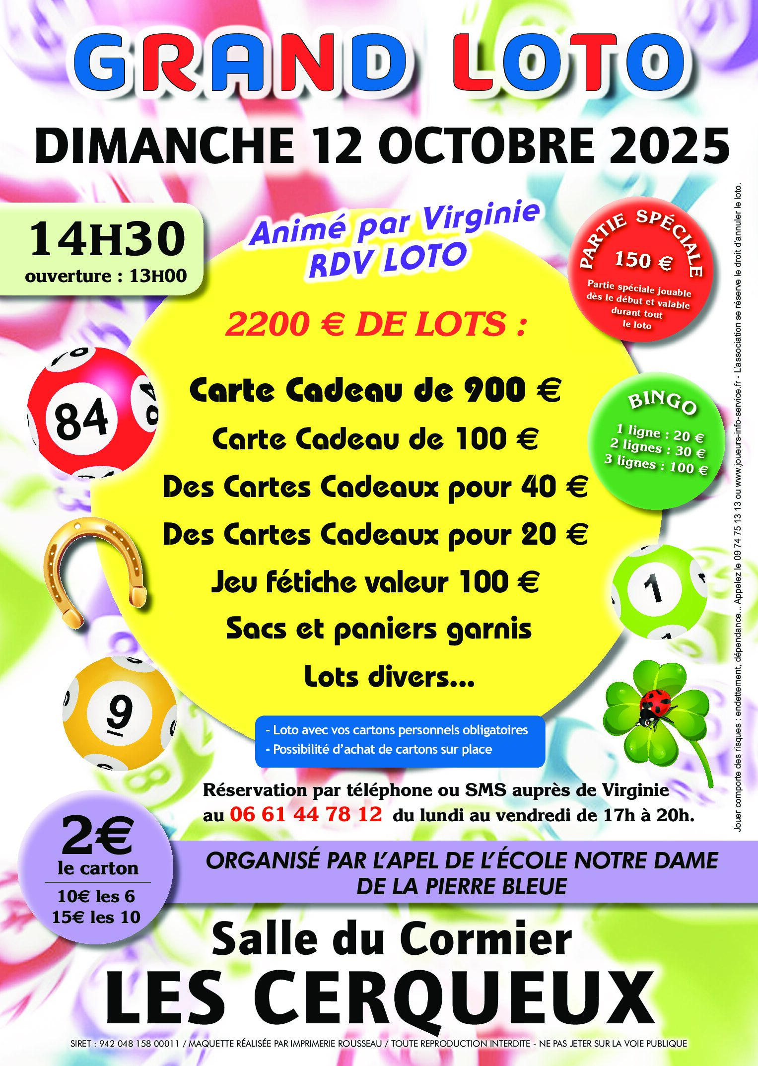 affiche A3 loto du 12 octobre 2025